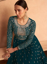 Fine Georgette Gown in Rama Colour